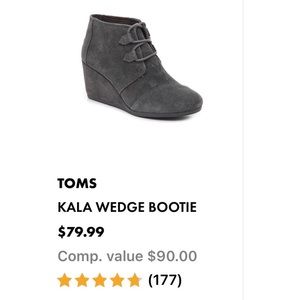 Toms Kala Wedge Bootie New With Tags